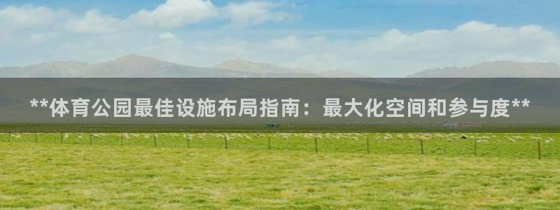 意昂3集团logo：**体育公园最佳设施布局指南：最