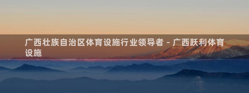 意昂体育3开户：广西壮族自治区体育设施行业领导者 -